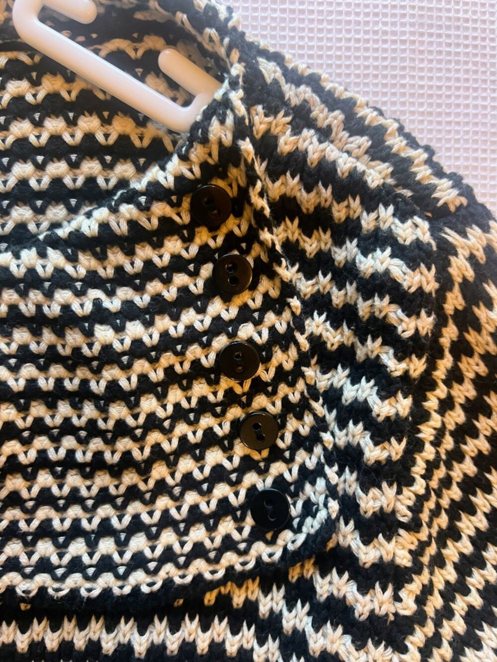 Habitat Clothes to Live in black/white cowl neck sweater, 100% cotton, M - Picture 4 of 7